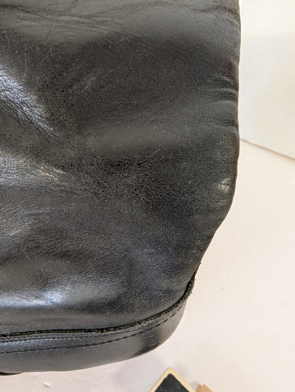 Frye Boots Black Leather Knee-High Riding Women's Sz 6 - Picture 7 of 12